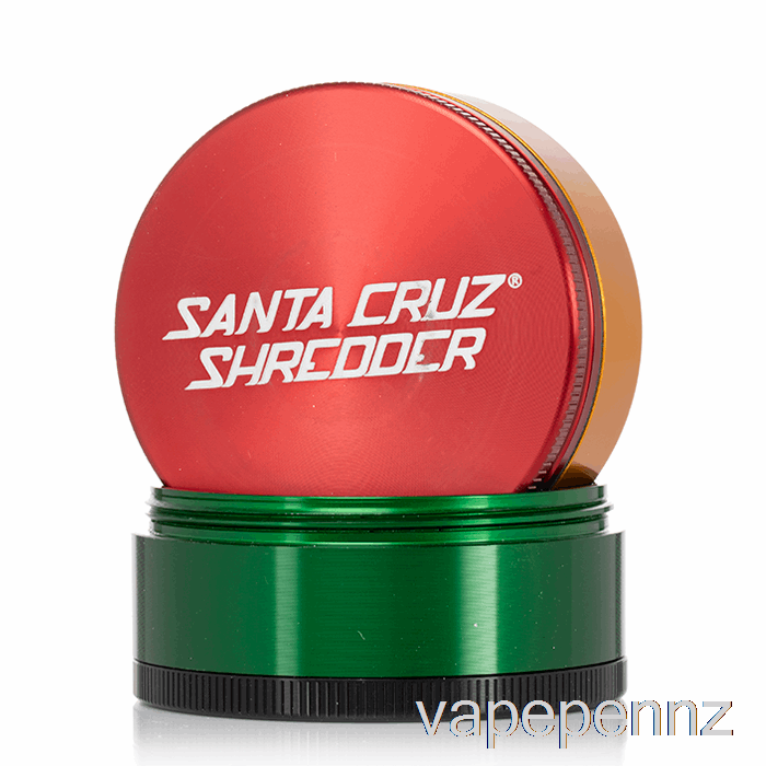 Santa Cruz Shredder 2.75inch Large 4-Piece Grinder Rasta (70mm) VAPE NZ